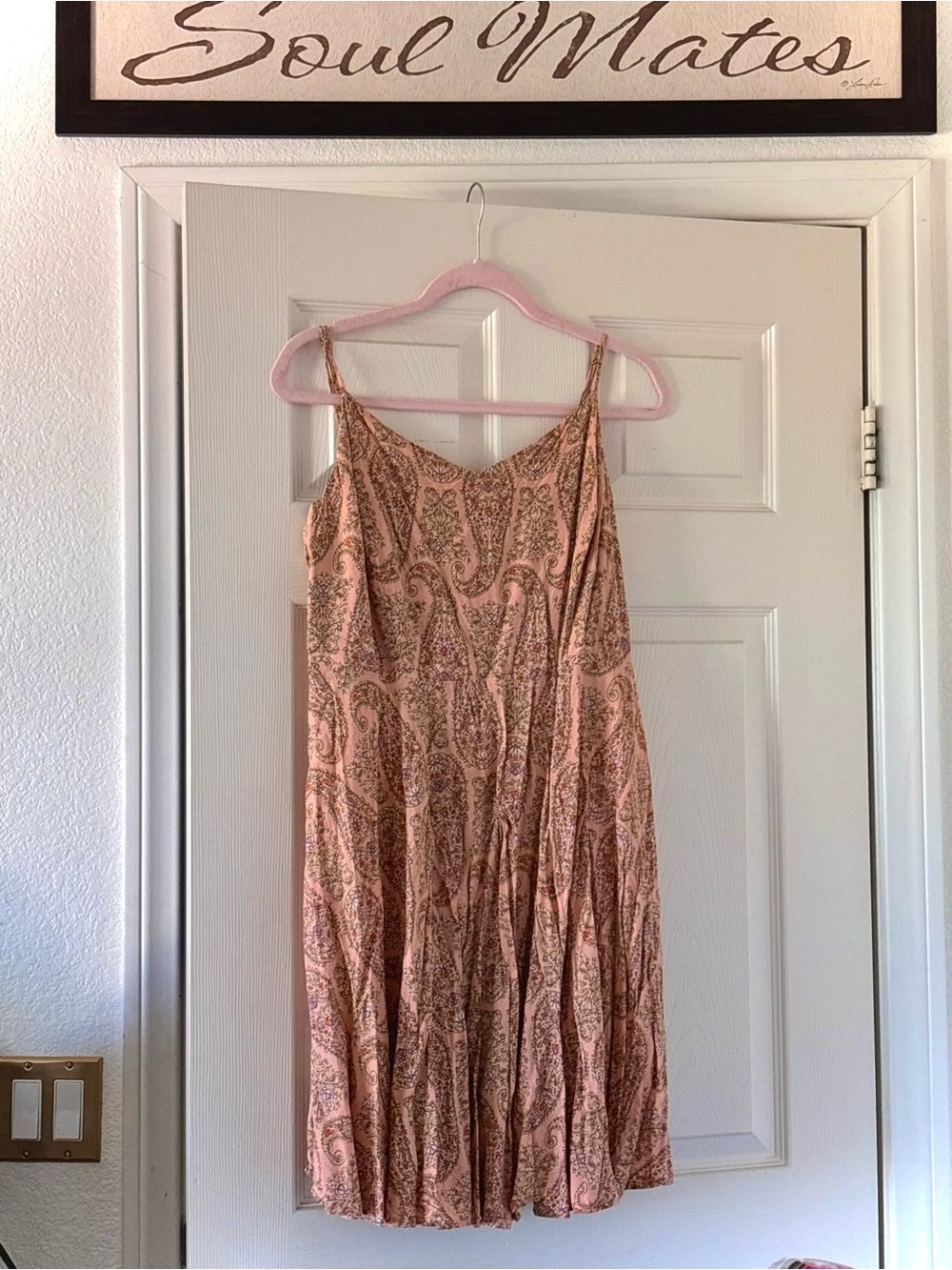 Old Navy Pink Paisley Slip Sundress - Picture 1 of 2